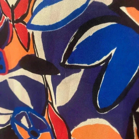 J. Crew butterfly abstract pattern blouse - Picture 8 of 9